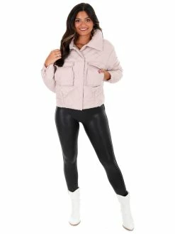She + Sky Colder Weather Quilted Padded Jacket