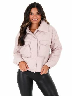 She + Sky Colder Weather Quilted Padded Jacket