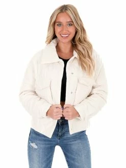 She + Sky Colder Weather Quilted Padded Jacket