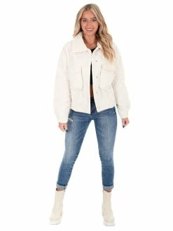 She + Sky Colder Weather Quilted Padded Jacket