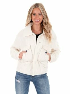 She + Sky Colder Weather Quilted Padded Jacket