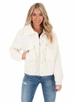 She + Sky Colder Weather Quilted Padded Jacket