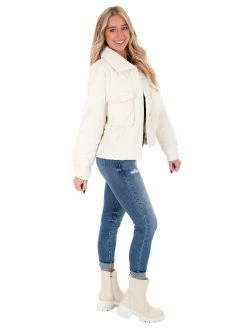 She + Sky Colder Weather Quilted Padded Jacket