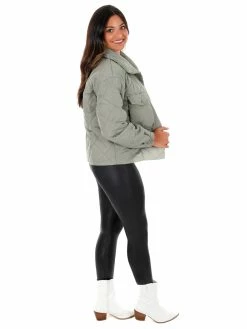 She + Sky Colder Weather Quilted Padded Jacket