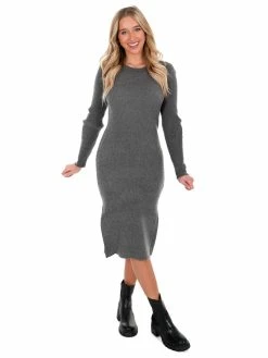 She + Sky Machine Heart Sweater Midi Dress Dresses