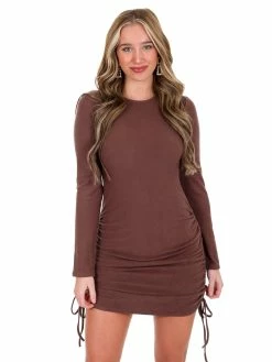 She + Sky Holding A Heart Ruched Dress Dresses