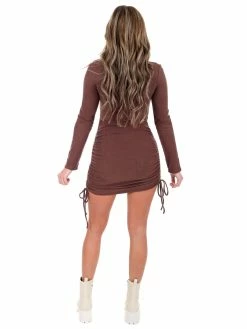 She + Sky Holding A Heart Ruched Dress Dresses