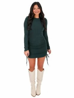 She + Sky Holding A Heart Ruched Dress Dresses