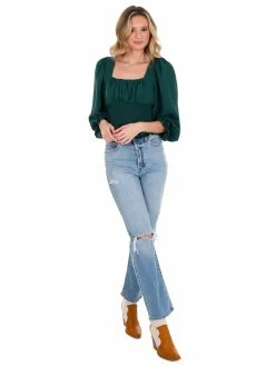 She + Sky Say Hey Woven Top Tops