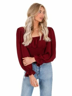 She + Sky Say Hey Woven Top Tops