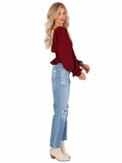 She + Sky Say Hey Woven Top Tops