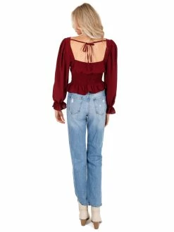 She + Sky Say Hey Woven Top Tops