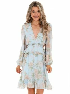She + Sky Sale Memory Fades Floral Dress