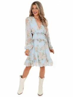 She + Sky Sale Memory Fades Floral Dress