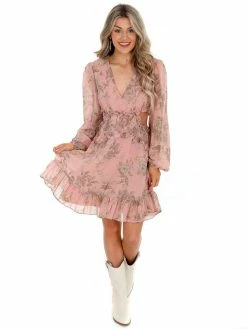She + Sky Sale Memory Fades Floral Dress