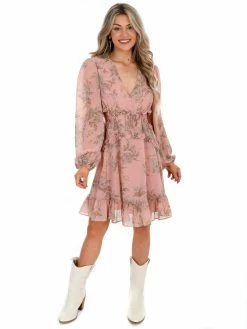 She + Sky Sale Memory Fades Floral Dress