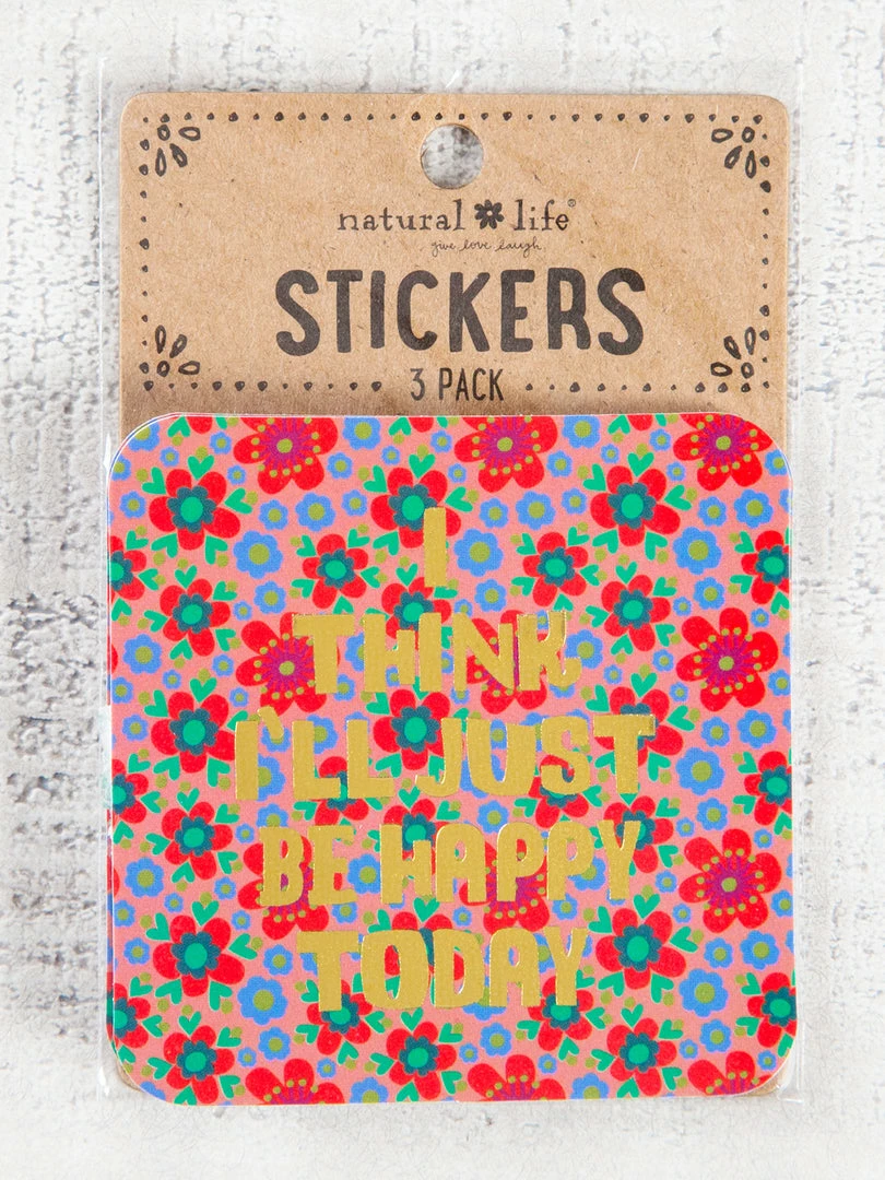 Promo โ Accessories Natural Life Just Be Happy Sticker ๐ 1 Accessories Natural Life Just Be Happy Sticker