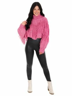 In The Beginning First Class Turtleneck Fringe Sweater