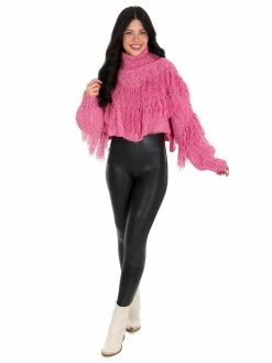 In The Beginning First Class Turtleneck Fringe Sweater