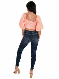 Hot Sale 👍 She + Sky Cornerback Gingham Crop Top Apparel 😀 15 She + Sky Cornerback Gingham Crop Top Apparel