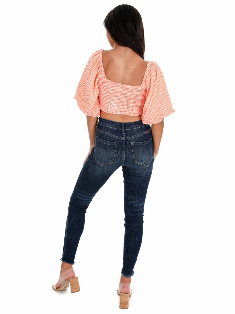 Hot Sale 👍 She + Sky Cornerback Gingham Crop Top Apparel 😀 8 She + Sky Cornerback Gingham Crop Top Apparel