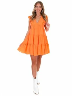 She + Sky Apparel Defensive End Ruffled Dress