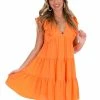 She + Sky Apparel Defensive End Ruffled Dress