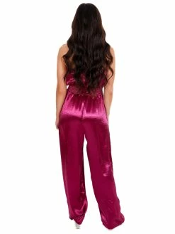 She + Sky Playsuits Anywhere With You Satin Jumpsuit