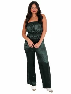 She + Sky Playsuits Anywhere With You Satin Jumpsuit