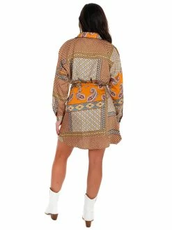 Top 10 👍 She + Sky 👗 Dresses Looks So Perfect Mustard Print Button Down 👗 Dress 🛒 13 She + Sky Dresses Looks So Perfect Mustard Print Button Down Dress