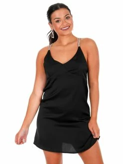 She + Sky We Are Tonight Satin Mini Dress Dresses