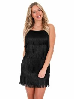 She + Sky Dresses Cooler Than Me Fringe Cami Dress