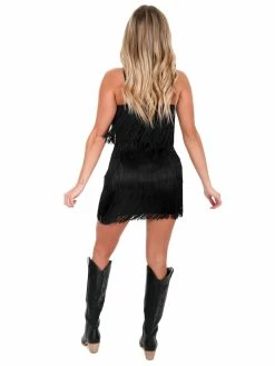 She + Sky Dresses Cooler Than Me Fringe Cami Dress