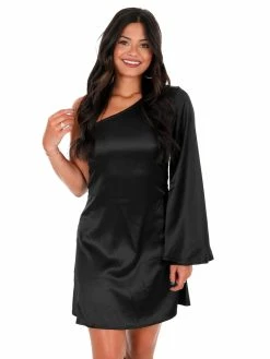 She + Sky Magic Moment One Shoulder Satin Dress