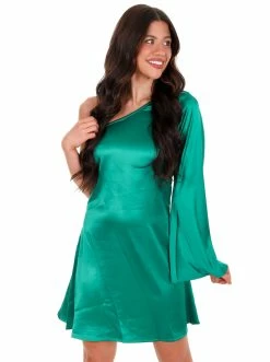 She + Sky Magic Moment One Shoulder Satin Dress