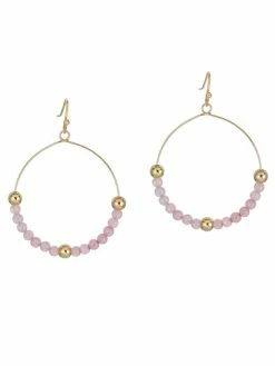 Chicncool Stone & Metal Ball Earrings