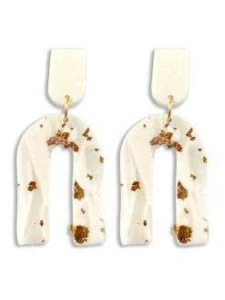 Final Project Clay Geometric Marble Earrings