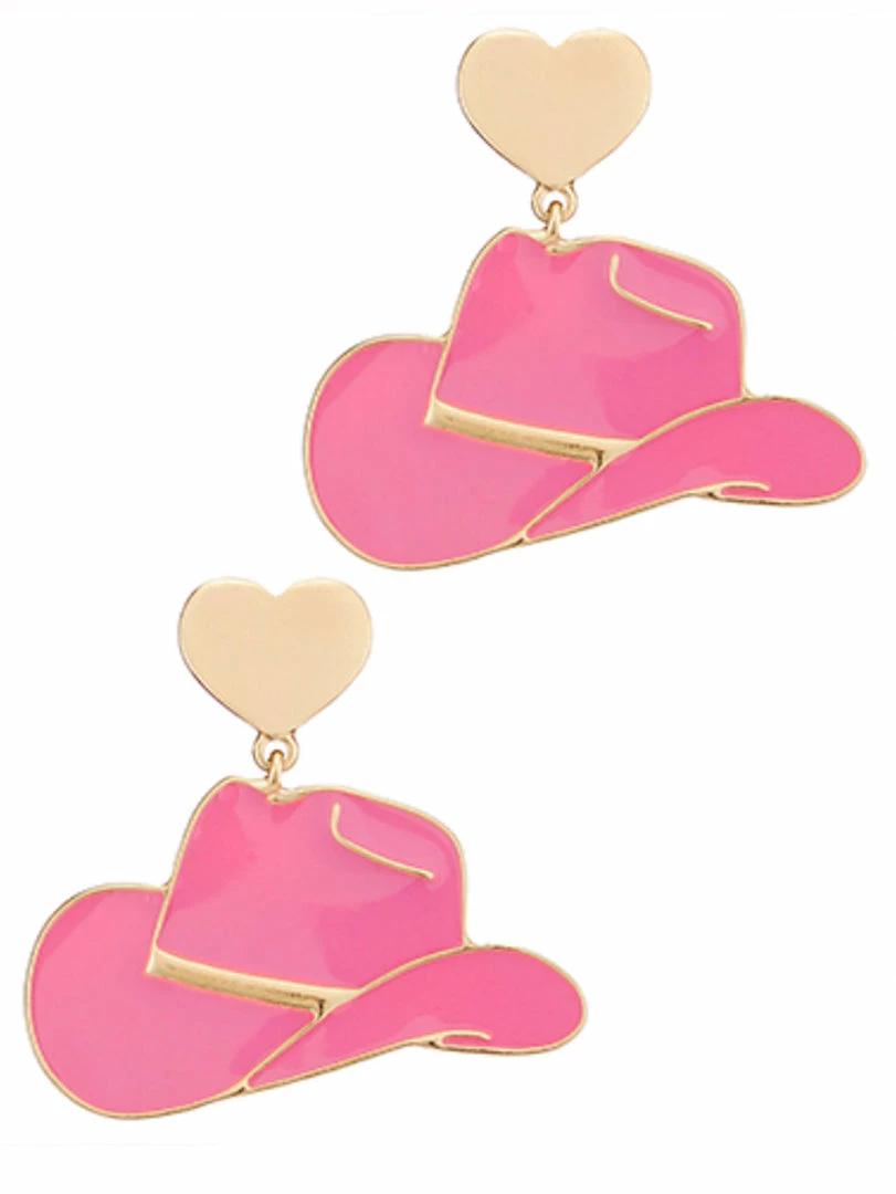 Top 10 ๐คฉ Golden Stella Cowboy Hat Enamel Earrings ๐ 2 Golden Stella Cowboy Hat Enamel Earrings