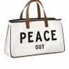 Accessories Peace Out Canvas Tote Bags