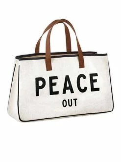 Accessories Peace Out Canvas Tote Bags