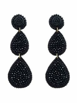 Treasure Import Glass Beaded 3 Drop Earrings