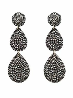 Treasure Import Glass Beaded 3 Drop Earrings