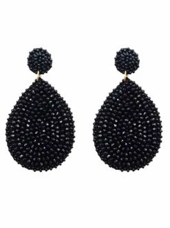 Treasure Import Glass Beaded Teardrop Earrings