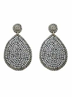 Treasure Import Glass Beaded Teardrop Earrings