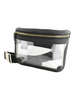 Capri Designs Clear Black Belt Bag Gameday