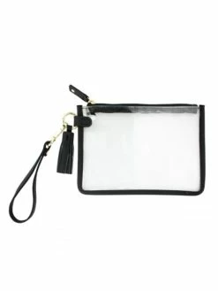 Capri Designs Clear Black Wristlet