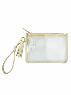 Capri Designs Clear Gold Wristlet