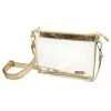 Capri Designs Large Clear Gold Crossbody