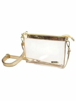 Capri Designs Large Clear Gold Crossbody