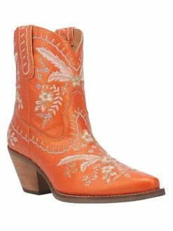 Dan Post Boot Co. Footwear Primrose Orange Metallic Cowboy Boots